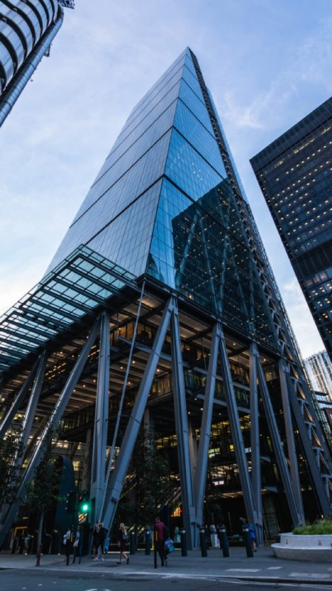 Modern corporate glass tower